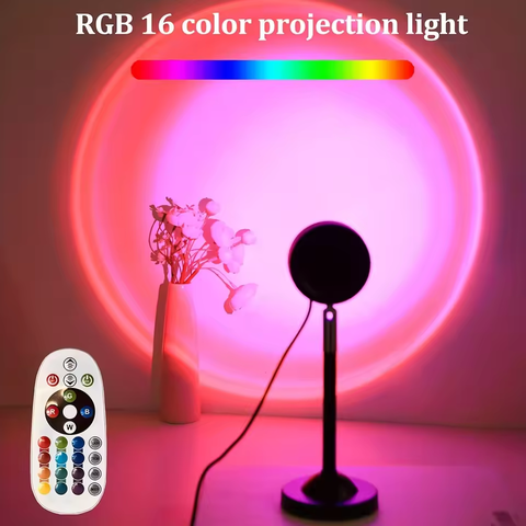 Sunset Projection Lamp – RGB App-Controlled Mood Light for Bedroom