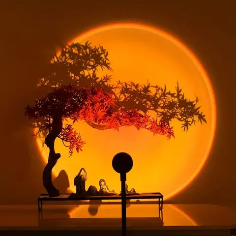 Sunset Projection Lamp – RGB App-Controlled Mood Light for Bedroom