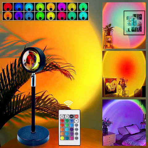 Sunset Projection Lamp – RGB App-Controlled Mood Light for Bedroom