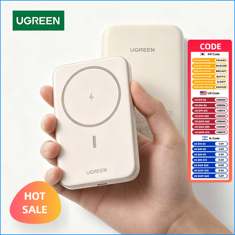 10,000mAh Magnetic Power Bank – Qi2 Wireless Portable Charger