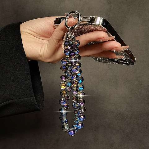 Crystal Bead Phone Lanyard – Handmade Beaded Charm Strap