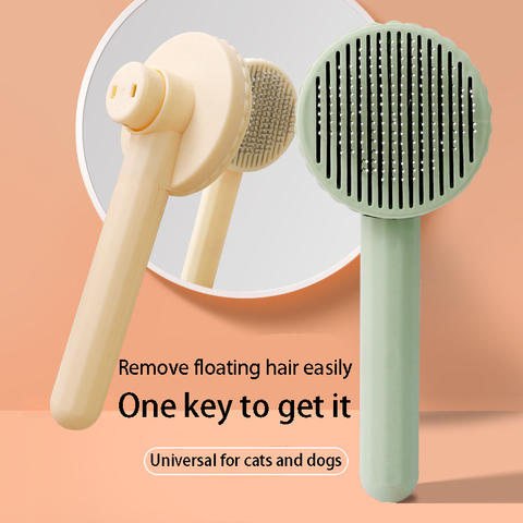 Self-Cleaning Slicker Brush – One-Click Retract Pet Grooming Brush