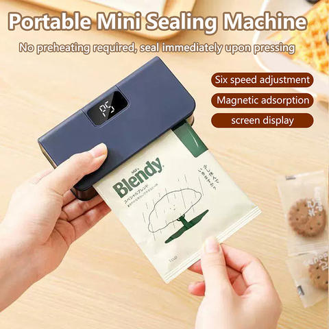 Mini Bag Sealer 2-in-1 – Rechargeable Heat Sealer and Bag Cutter
