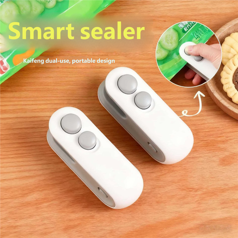 Mini Bag Sealer 2-in-1 – Rechargeable Heat Sealer and Bag Cutter