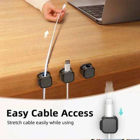 Magnetic Cable Clips 10-Pack – Desk Cord Organizer Clips