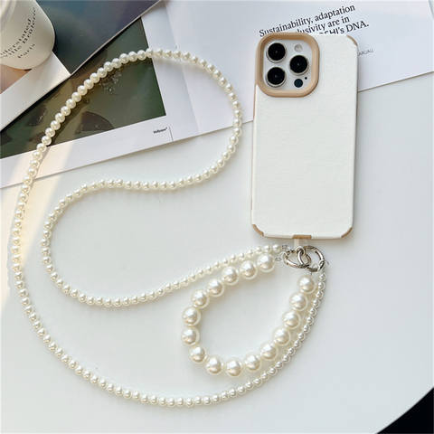 Beaded Crossbody Phone Lanyard – Y2K Crystal Phone Strap