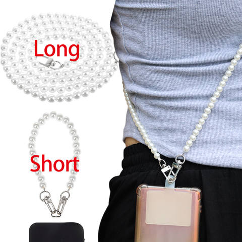 Beaded Crossbody Phone Lanyard – Y2K Crystal Phone Strap