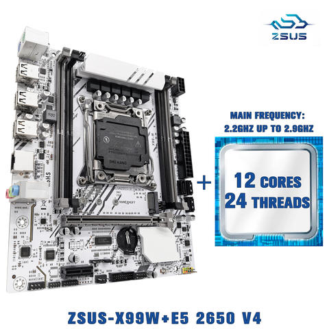 ZSUS X99-W Motherboard Kit (Xeon E5-2680 v4 + 16GB DDR4)