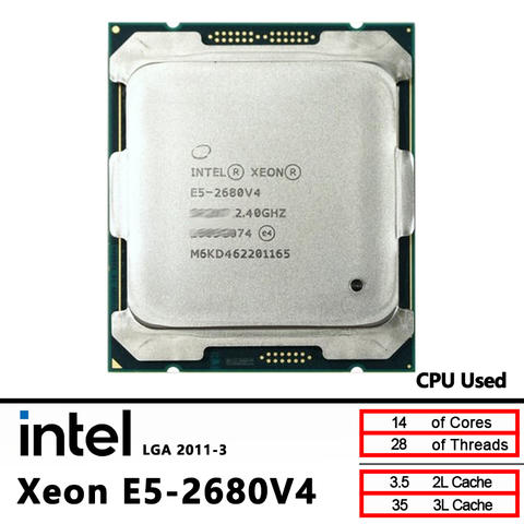 Intel Xeon E5-2680 v4 (14c/28t) Matched Pair - tested server pulls
