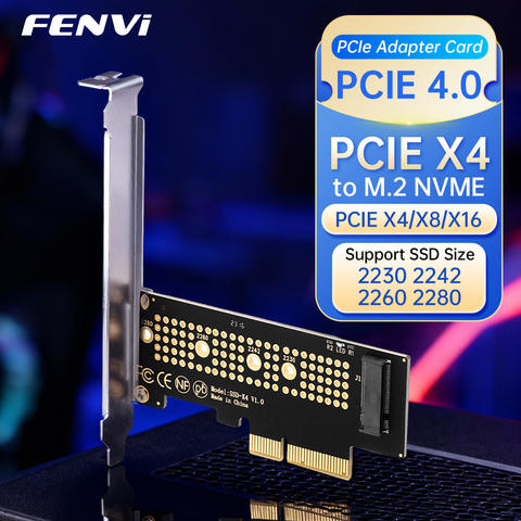 NVMe M.2 to PCIe x16/x4 Adapter Card (M-key NVMe only)