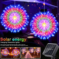 Solar Firework Fairy Lights (copper-wire starburst, 8 modes, garden stake)