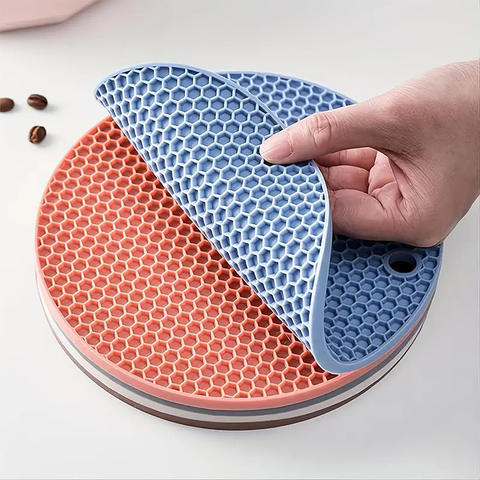 Silicone Trivet / Hot-Pad Mats 2-Pack (heat-resistant, non-slip)
