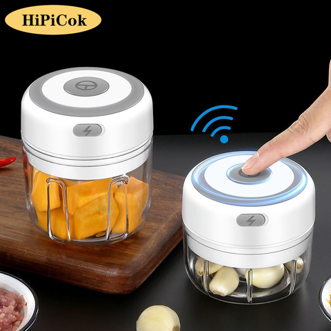 Wireless Electric Mini Garlic Chopper, USB-C Rechargeable 250ml Food Dicer
