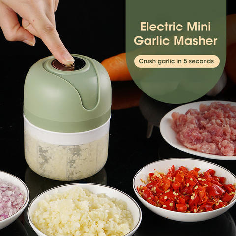 Wireless Electric Mini Garlic Chopper, USB-C Rechargeable 250ml Food Dicer