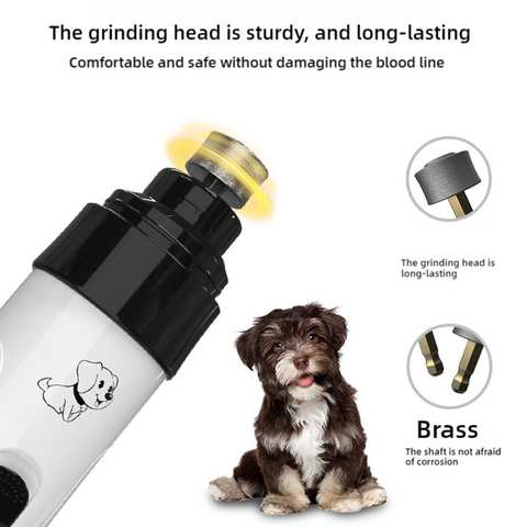 Dog Nail Grinder Electric Rechargeable Low-Noise Pet Nail Trimmer LED Display