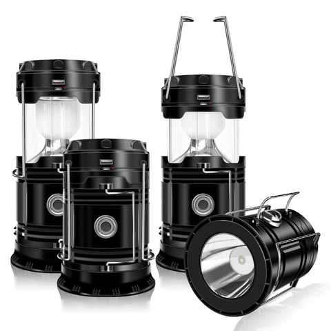 Rechargeable COB LED Camping Lantern Portable Dimmable Waterproof Tent Light