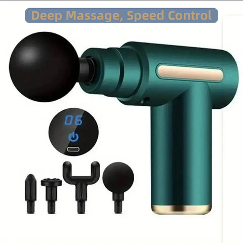 Mini Massage Gun Deep Tissue Percussion Handheld USB-C Muscle Massager