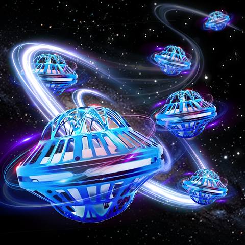 LED Flying Orb Ball Hand-Controlled Boomerang Hover Toy with Cosmic Lights