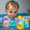 LED Light-Up Bath Toys 6-12 Pack, Color-Changing Floating Tub Toys