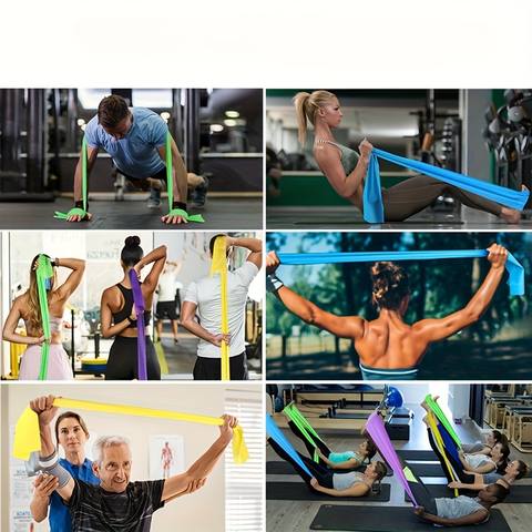 TPE Yoga Resistance Bands 3-Set, 4 Resistance Levels