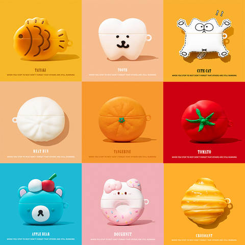 Silicone 3D Cookie Earbuds Case Cover