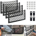 Car Seat-Back Mesh Storage Net, Elastic Cargo Organizer for Purse Phone & Snacks