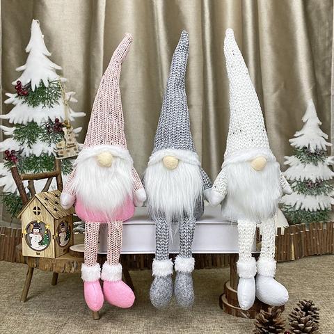 Christmas Gnome Faceless Plush Doll, 2-Pack Tabletop