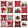 Christmas Pillow Covers Set of 4 - Buffalo Plaid Winter 18x18