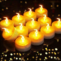 Flameless LED Tea Lights 12-Pack with 6H Timer - Warm White