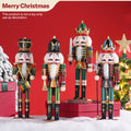 12-Inch Wooden Nutcracker Soldier, Hand-Painted Christmas Figure