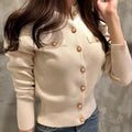Women's Knit Cardigan, Long-Sleeve Button-Front Fall Sweater Jacket