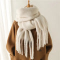 Winter Shawl Wrap Scarf, Solid Soft Pashmina-Style for Women