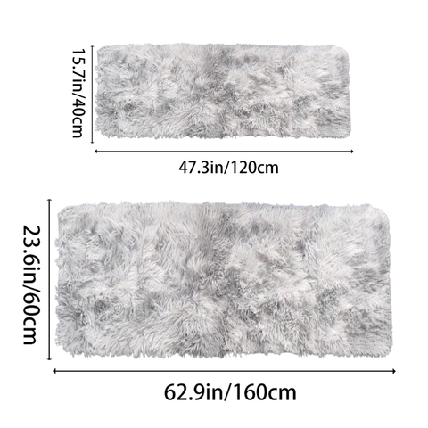 Soft Fluffy Shag Area Rug, Non-Slip Tie-Dye Bedroom Carpet