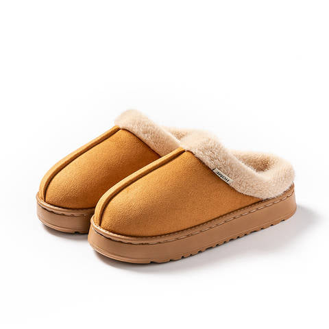 Women's Fluffy Winter Slippers, Thick EVA-Sole Indoor House Shoes