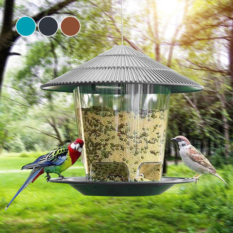 Hanging Gazebo Wild Bird Feeder, Outdoor Garden Seed Feeder