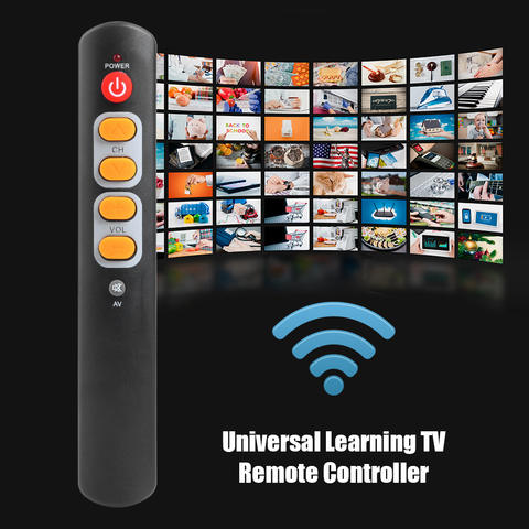 Big-Button Universal TV Remote, 6-Key Simple Learning Remote Control
