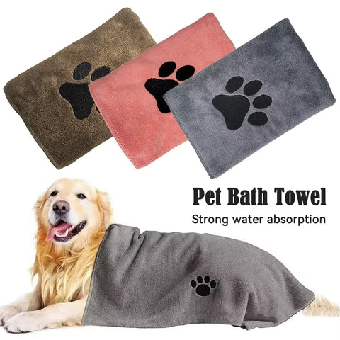 Microfiber Pet Drying Towel, Super-Absorbent Quick-Dry Dog Bath Towel