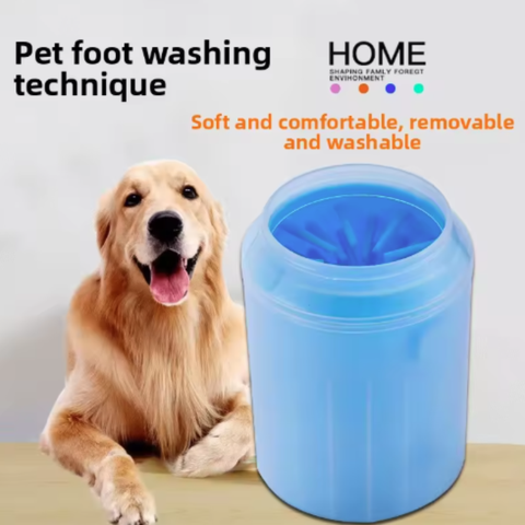 Silicone Paw Cleaner Cup with Cleaning Brush, Portable Dog Foot Washer