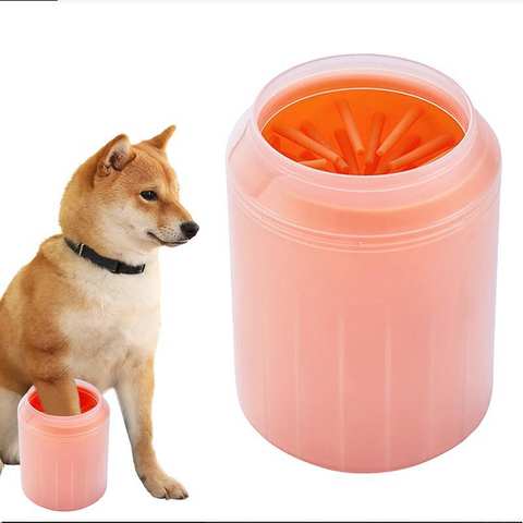 Silicone Paw Cleaner Cup with Cleaning Brush, Portable Dog Foot Washer