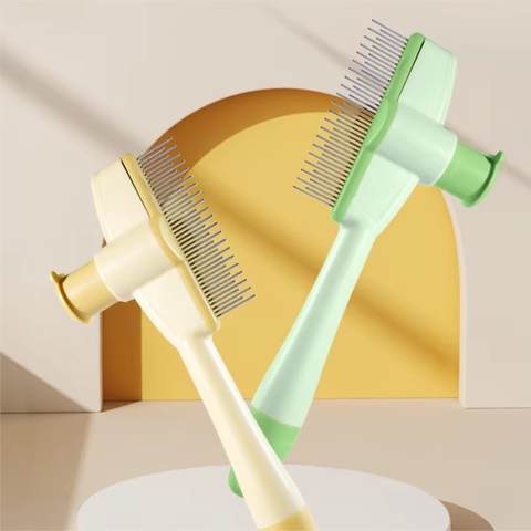 Self-Cleaning Slicker Brush, One-Click Retract Pet Deshedding Brush