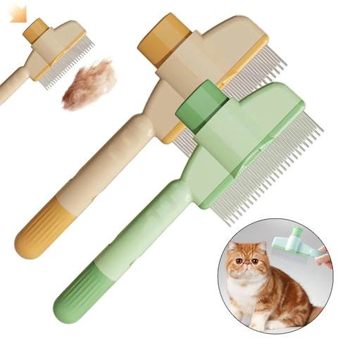 Self-Cleaning Slicker Brush, One-Click Retract Pet Deshedding Brush