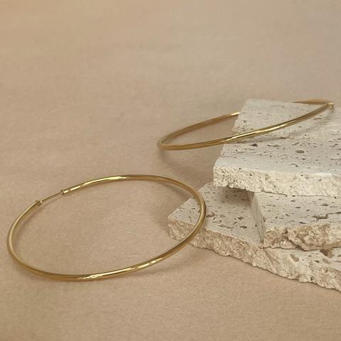 Stainless Steel Minimalist Hoop Earrings, 12-70mm Round Hoops
