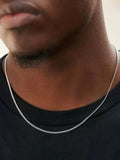 Unisex Stainless Steel Cuban Link Chain Necklace