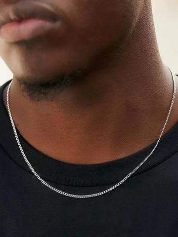 Unisex Stainless Steel Cuban Link Chain Necklace